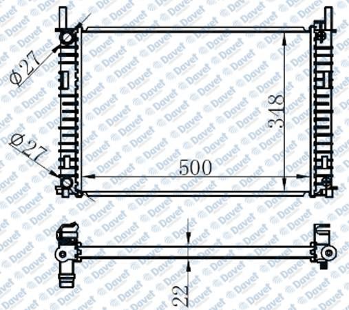 SWAPP 73018 Motor Su Radyatoru Fiesta Dizel 02- Brazing Duz Vites 500×348x22  ####